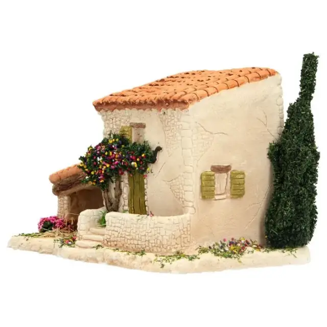 Décor pour santons de Provence Maisonnette et grange 17 x 12 x 12 cm