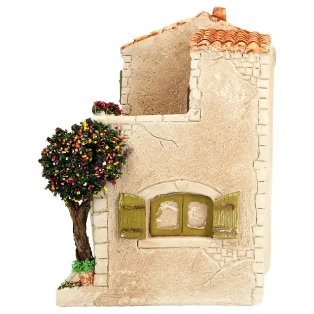Décor pour santons de Provence Maison 20 X 15 X 20 cm