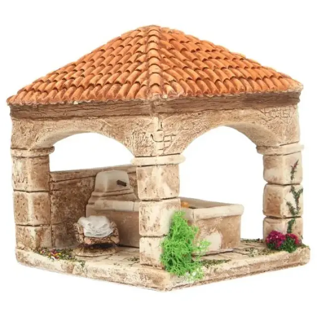 Décor pour santons de Provence Lavoir 16 x 18cm