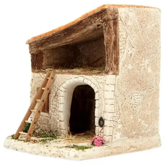 Décor pour santons de Provence Grange 19 x 15 x 19 cm