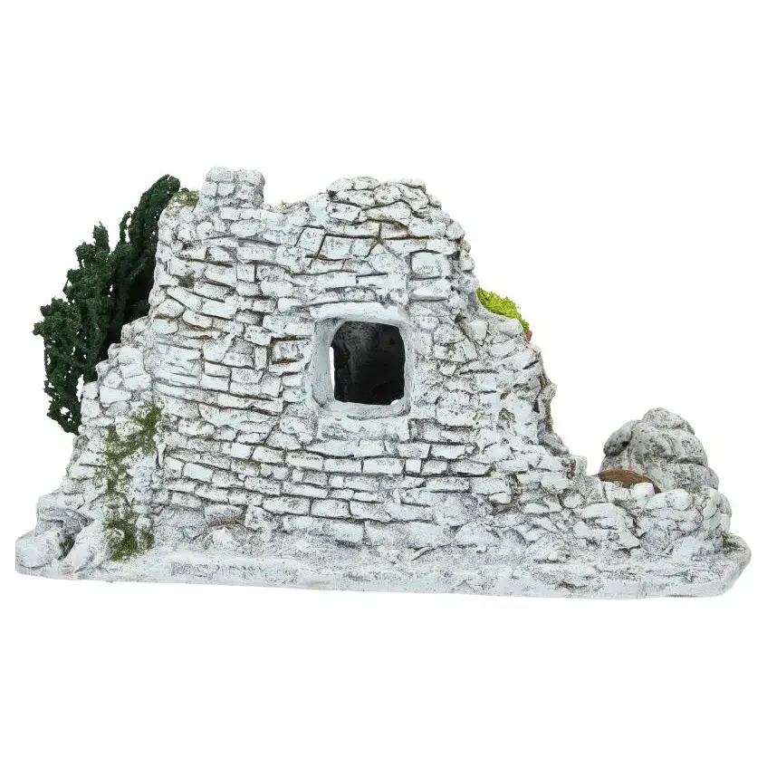 Décor pour santons de Provence - Ruine avec puit - 28 x 24 x H 17 cm