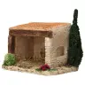Décor pour santons de Provence Etable avec arbre 15 x 10 x 14 cm