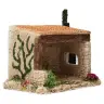 Décor pour santons de Provence Etable avec arbre 15 x 10 x 14 cm