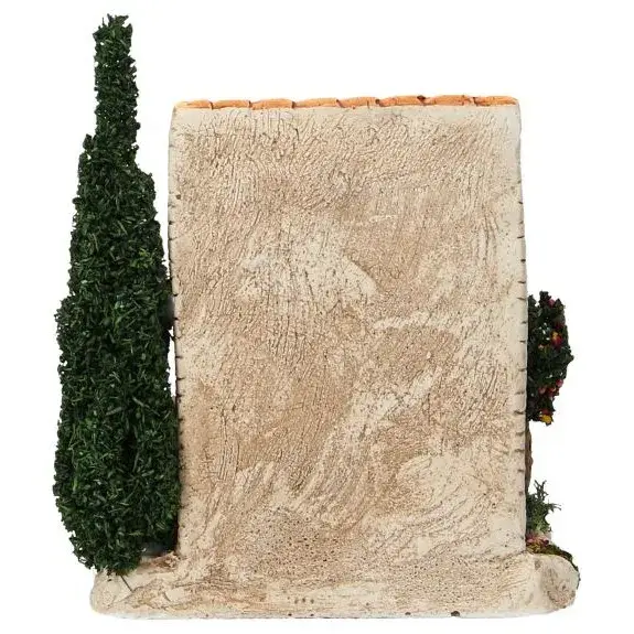 Décor pour santons de Provence Cabanon avec arbre 12 x 10 x 10 cm