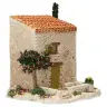 Décor pour santons de Provence Cabanon avec arbre 12 x 10 x 10 cm