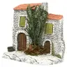 Décor pour santons de Provence - Facade avec porte - 15 x 7 x H 13 cm
