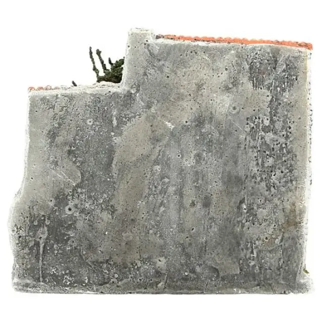 Décor pour santons de Provence - Facade avec porte - 15 x 7 x H 13 cm
