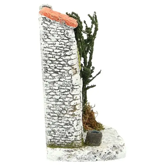 Décor pour santons de Provence - Facade avec porte - 15 x 7 x H 13 cm