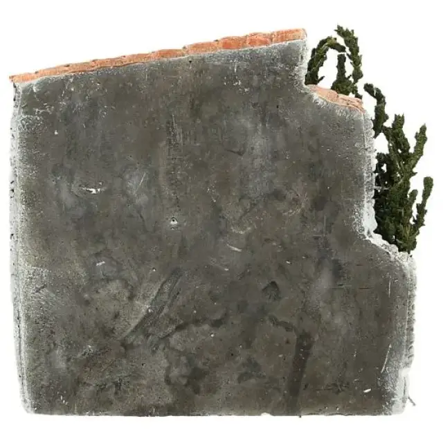 Décor pour santons de Provence - Facade avec escalier - 15 x 6 x H 14 cm