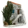 Décor pour santons de Provence - Facade avec escalier - 15 x 6 x H 14 cm