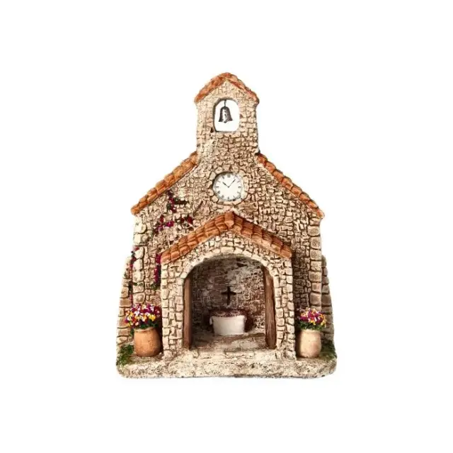 Decor voor santons de Provence Kapel - 14x7x20 cm