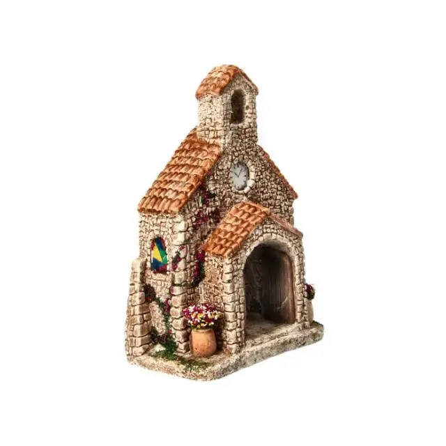 Decor voor santons de Provence Kapel - 14x7x20 cm