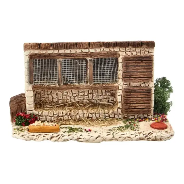 Décor pour santons de Provence Lapinière 15 x 8 cm