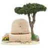Decor voor santons de Provence Muurfontein met boom 13x9x9 cm