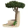 Decor voor santons de Provence Muurfontein met boom 13x9x9 cm