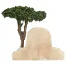 Decor voor santons de Provence Muurfontein met boom 13x9x9 cm