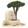 Decor voor santons de Provence Muurfontein met boom 13x9x9 cm