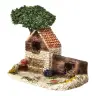 Décor pour santons de Provence Clapier avec arbre - 18 x 10 cm