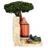 Décor pour santons de Provence Alambic avec arbre 18 x 10 cm