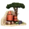 Décor pour santons de Provence Alambic avec arbre 18 x 10 cm
