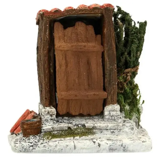 Décor pour santons de provence - cagadou SANS personnages - 10 x 6 x H 11 cm
