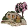 Décor pour santons de Provence Ruches et un arbre 20x12 cm