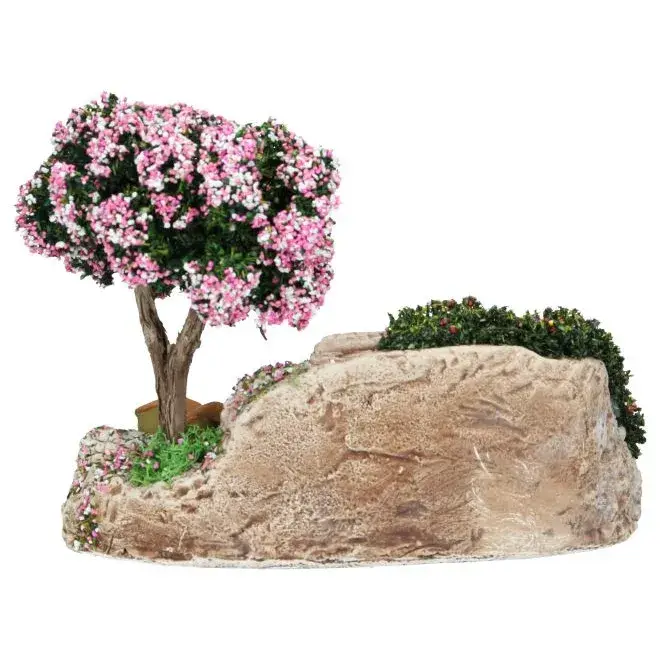 Décor pour santons de Provence Ruches et un arbre 20x12 cm