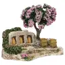 Décor pour santons de Provence Ruches et un arbre 20x12 cm