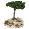 Décor pour santons de Provence Banc sous pin parasol