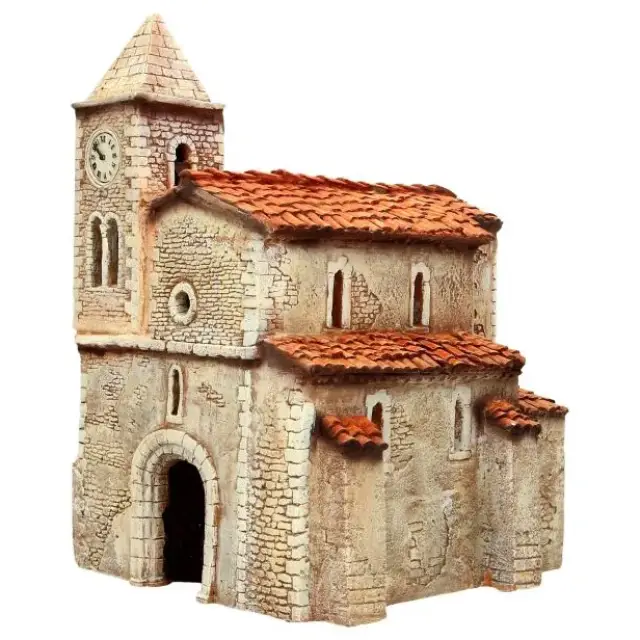 Décor pour santons de Provence - Eglise - 25 x 25 x H 33 cm