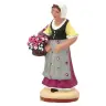 Santon Gateau 7 Cm Femme au panier de fleurs