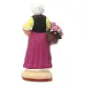 Santon Gateau 7 Cm Femme au panier de fleurs