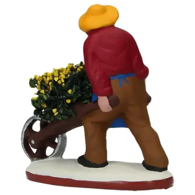 Santon Gateau 7 Cm Jardinier A La Brouette