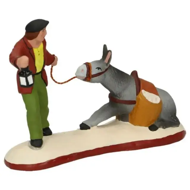 Santon Gateau 7 Cm Homme A L'âne