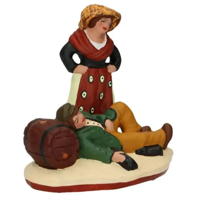 Santon Gateau 7 Cm Couple De Vignerons