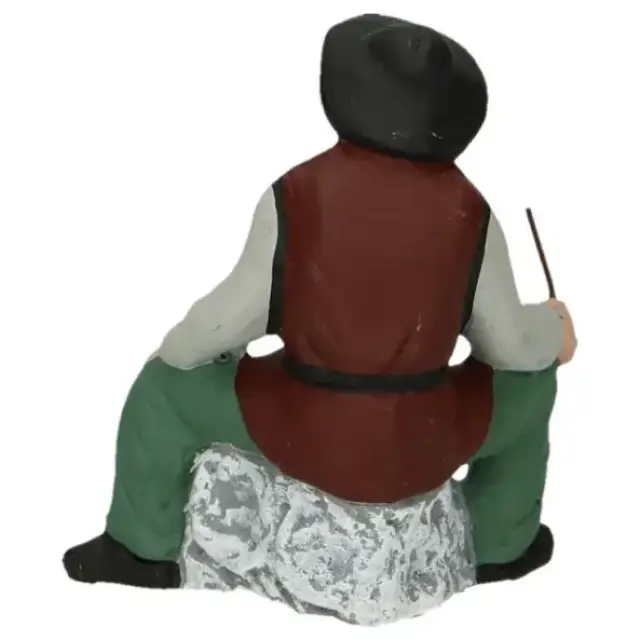 Santon Gateau 7 Cm Man Zittend Met Hond