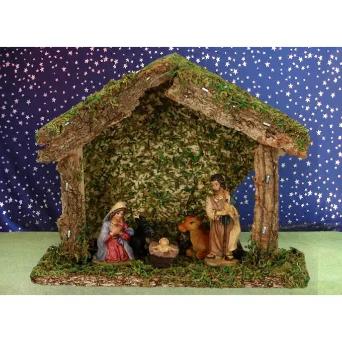 Christmas stable 05 5 figures Cm (14.50 X 5.5 X 12 cm H)
