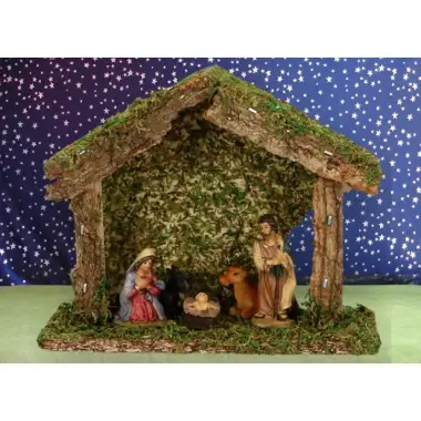 Christmas stable 05 5 figures Cm (14.50 X 5.5 X 12 cm H)