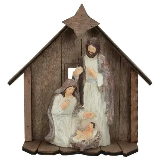 Nativity in Crib (20 cm)