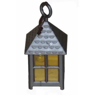 Lantaarn geel glas 2x2xh4 cm 4.5 v