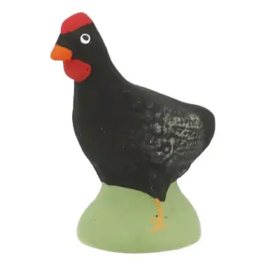 Santon Carbonel (N°2) Poule noire