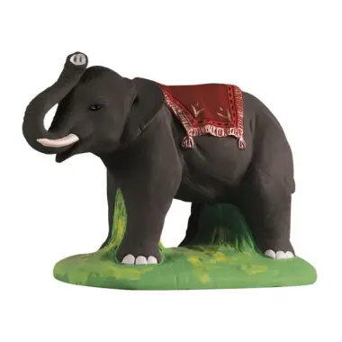 Santon Carbonel (N°2) Biblique élephant rouge