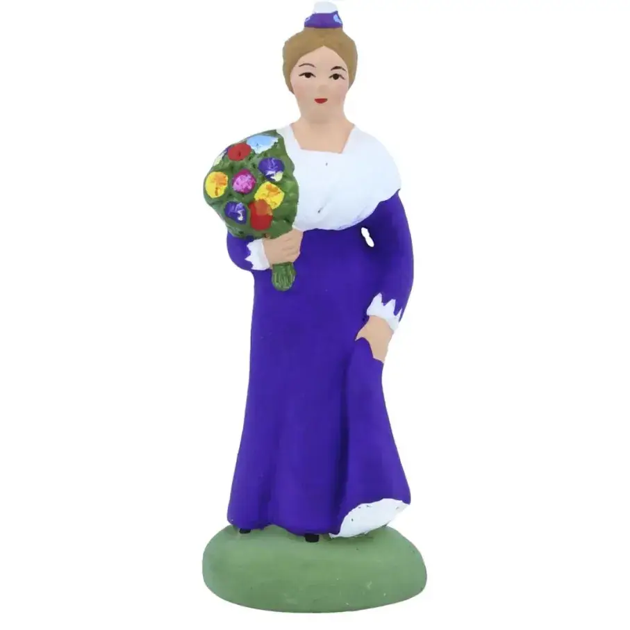 Santon Carbonel (N°2) Provencal Arlesienne violette