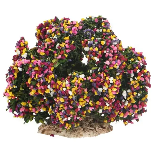 Décor pour santons de Provence Buisson multi fleurs H 6 cm