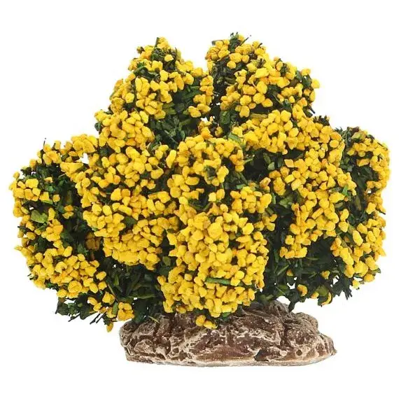 Décor pour santons de Provence Buisson jaune H 6 cm
