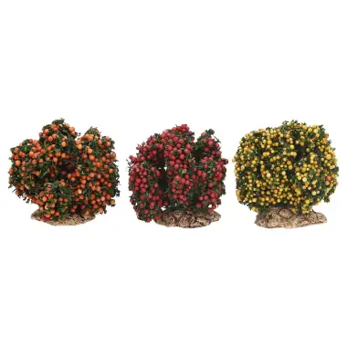 Décor pour santons de Provence Buisson fruitier/couleurs assorties H 6 cm
