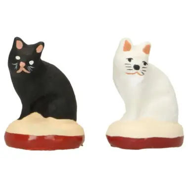 Santon Gateau 7 Cm Kat (zwart of wit)