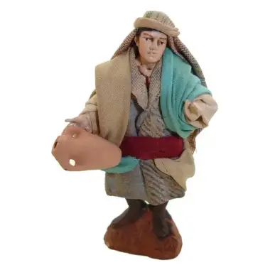 Neapolitan Santon 08 Cm Man With Jar