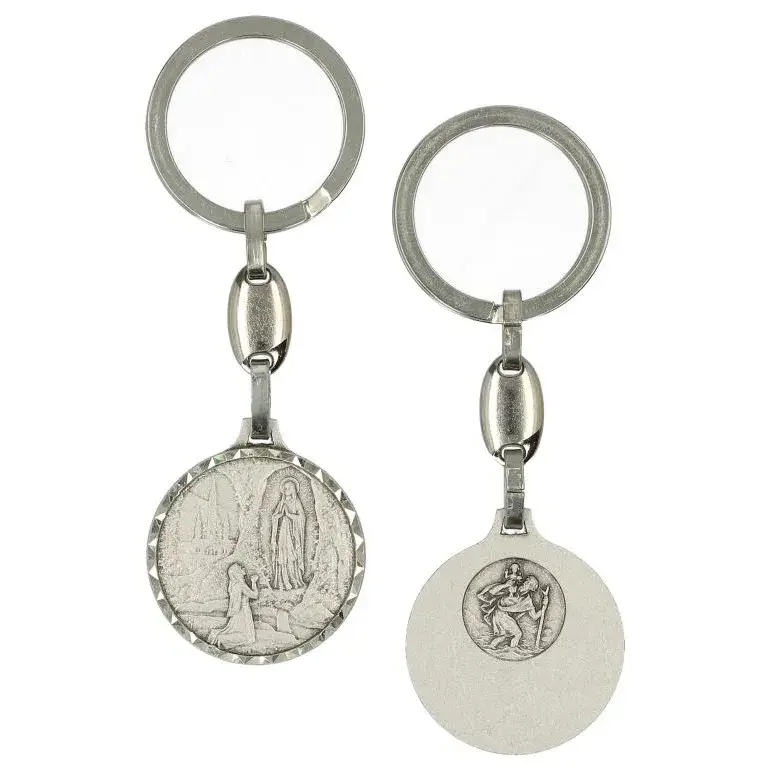 key ring App. Lourdes / St Christopher 30mm