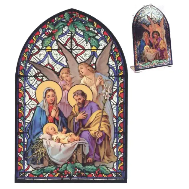 Cadre Vitrail - 8.5 X 13.5 cm - Nativité